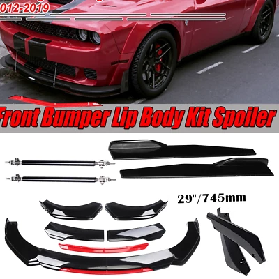 For Dodge Challenger SRT Front Rear Bumper Lip Spoiler Splitter Side Skirt Body Foto 1 de 4