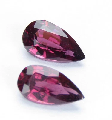 2.36Cts Natural Beautiful Pinkish Color Rhodolite Garnet Pear Shape Pair - Image 1 of 4