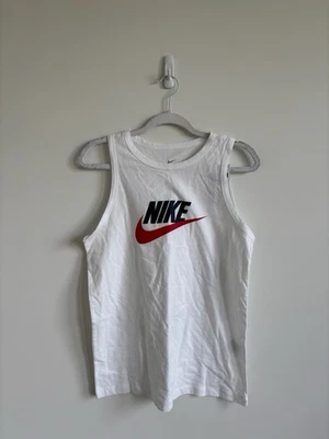 Nike Youth Tank Top (White w/ Red Swoosh & Blue Nike Logo) - NWT Youth/XL - Image 1 of 3