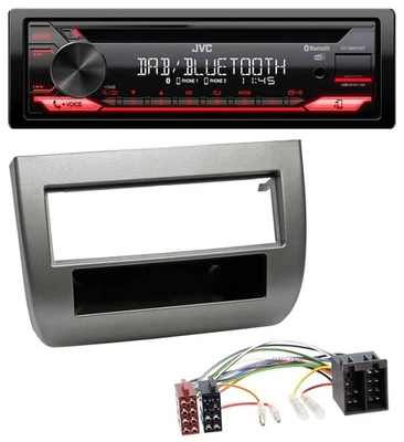 JVC CD DAB USB Bluetooth MP3 Autoradio für Lancia Y 843 03-11 dunkelsilbermetall - Bild 1 von 4