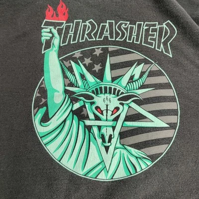 Sudadera Thrasher Liberty Goat Hombres Pequeña Negra Logo Sudadera con Capucha Nueva York Informal Foto 1 de 4