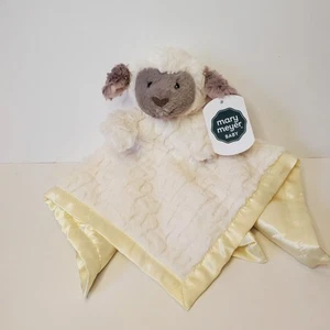 Mary Meyer Agnello Lovey Raso Peluche Coperta di Sicurezza Lovey Giallo Nuova con etichette - Foto 1 di 5