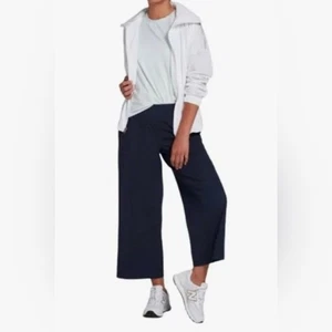 Calia Mid-Rise Cropped Wide-Leg Hose Dark Ocean Navy L Neu mit Etikett 4-Wege Stretch - Bild 1 von 10