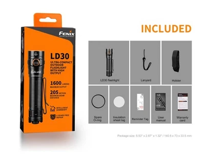Fenix LD30 Rechargeable Flashlight – 1600 Lumens EDC Torch USB-C | Free Ship - Image 1 of 4