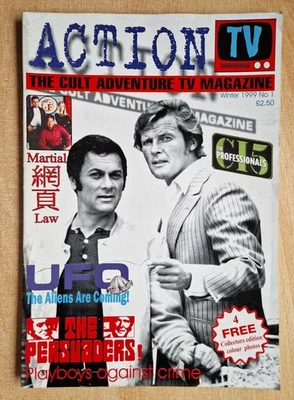 Action TV Magazine No 1 1999 & Free Gifts Roger Moore Tony Curtis The Persuaders - Image 1 of 4