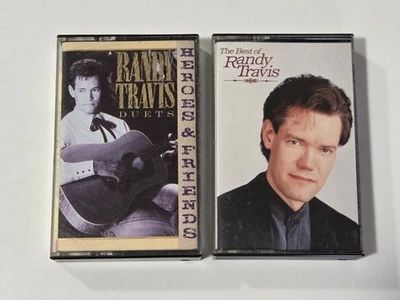 (2) Vintage 1990 & 1993 Randy Travis Music Cassette Tapes Heros And Friends - Image 1 of 4