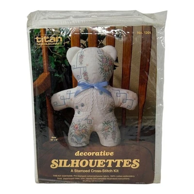 Kit de oso punto de cruz siluetas decorativas de aguja de titanio #1201 nuevo de colección Foto 1 de 4