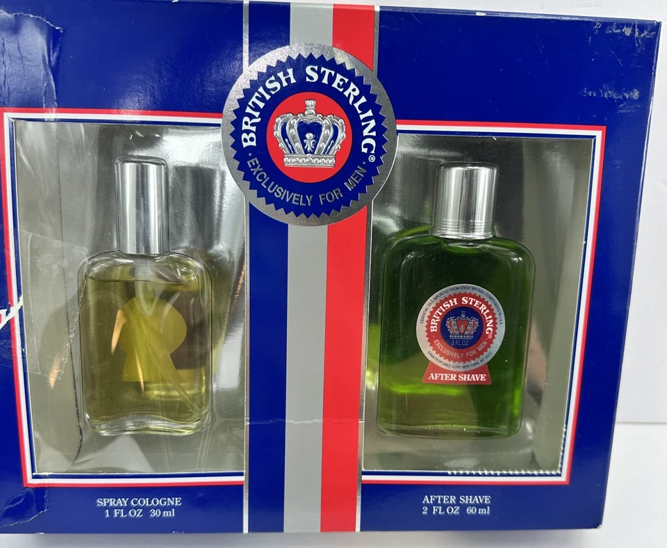NUEVO EN CAJA BRITISH STERLING AFTER SHAVE AND COLONIA SET DE REGALO 1 Y 2 ONZAS LÍQUIDAS Foto 1 de 4