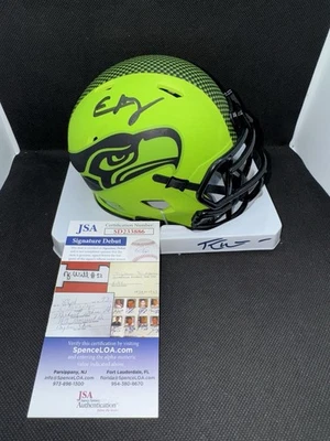 ELIJAH ARROYO signed SEATTLE SEAHAWKS RAVE Mini Football Helmet w/ COA JSA - Image 1 of 4