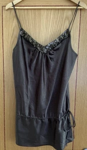 Next Sequinned Satin Camisole Top – Chic, Elegant & Adjustable Fit! (Size 18) - Picture 1 of 7