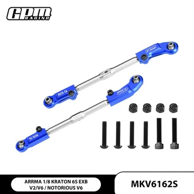 GPM Alu 7075+SST Adjust Front Steering Tie Rod ARRMA 1/8 Kraton V6 EXB Notorious - Image 1 of 4
