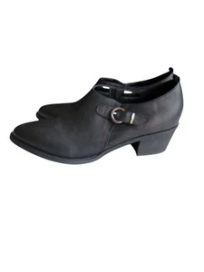 David Tate Chelsea Ankle Boots Booties Womens 12 Black Buckle - Picture 1 of 8