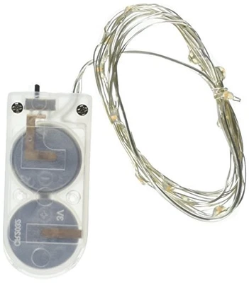 Moon Lights Silver Plated Copper Wire Pink LED Christmas Light Set of 12 - Image 1 of 2