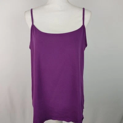 Camiseta sin mangas Lane Bryant clásica cami para mujer capas algodón plus 14/16 púrpura Foto 1 de 4