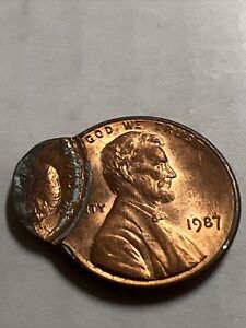 Beautiful 1987 Lincoln Memorial Cent 1 Cent Error Double Struck #938