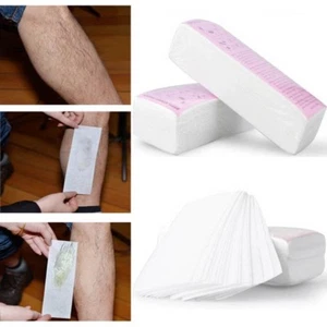 100Pcs Nonwoven Paper Strips Body Depilatory Women Epilator Waxing Hair Removal - Picture 1 of 12