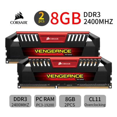 Corsair VENGEANCE Pro 16GB 2x 8GB DDR3 OC 2400MHz PC3-19200 Memoria RAM Rosso IT