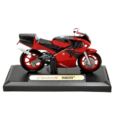 Honda NSR250 Red/Black Motorcycle Model, Motormax Scale 1:18 - Image 1 of 4