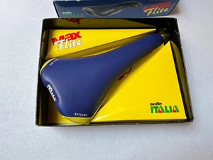 sella selle italia Flite MAX KEVLAR LEDER SATTEL BLU BLAU NEU IM KARTON '97 - Bild 1 von 24