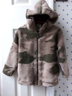 FLAW $89 Boys CABELAS Camouflage Fleece CAMO Full Zip Berber Hood Jacket Sz 3 3T
