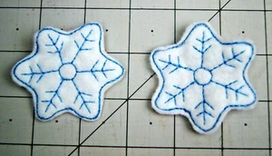 Set of 2 Snowflake  hair clips   - Picture 1 of 2