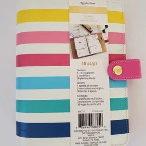 Recollections Creative Year Multicolor Striped Planner NWT - Picture 1 of 3