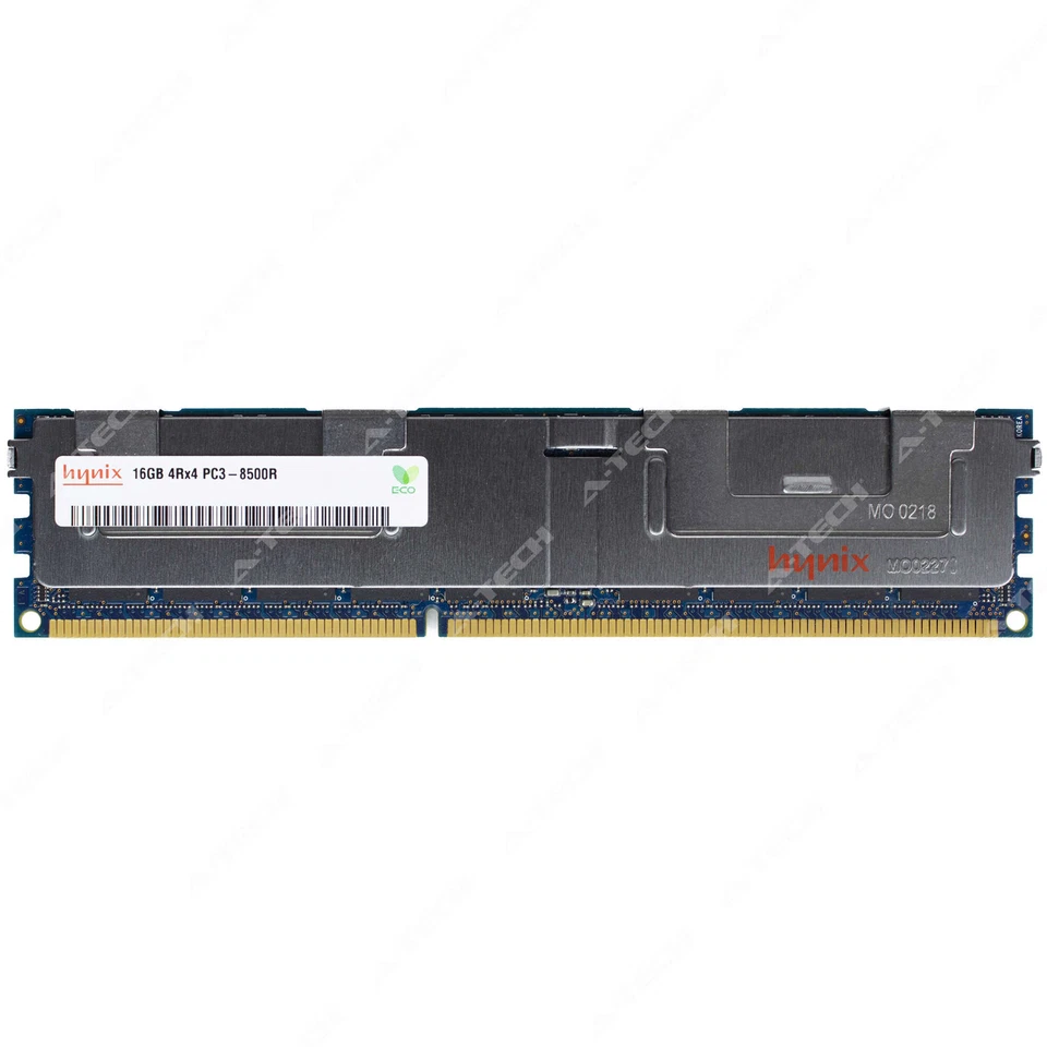 Hynix 16GB 4Rx4 PC3-8500 RDIMM DDR3 1066MHz ECC REG Registered Server Memory RAM - Image 1 of 2