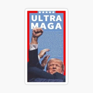 DONALD TRUMP 7/13 Attempted Assassination sticker ULTRA MAGA - Picture 1 of 1