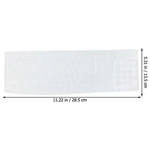 1pc Universal Silicone Desktop Computer Keyboard Cover Skin Protector Film Cover - Afbeelding 1 van 6
