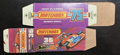 Caja repro Matchbox Superfast #36 Formula 5000 '74-'76 tipo J Foto 1 de 2