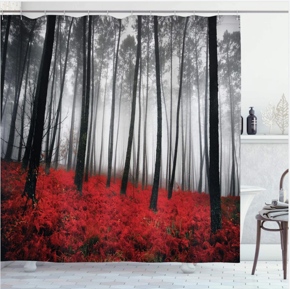 Тканевая занавеска для душа богемное украшение для ванной с 12 крючками шторы для ванной с животными - Изображение 1 из 4