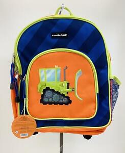Childrens Crocodile Creek Bulldozer Backpack w/ 2 Compartments + Side Net Pocket