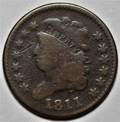 1811 Classic Head Half Cent - Key Date - US 1/2c Copper Coin - Image 1 of 4
