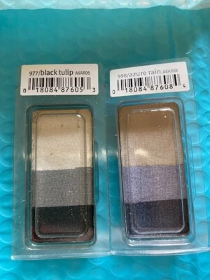AVEDA Eye Shadow Trio - AZURE RAIN and BLACK TULIP - LOT of 2!  NEW IN BOX!  - Image 1 of 2
