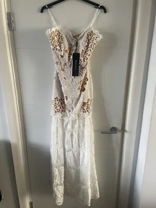elliatt tiered lace maxi dress size s  - Picture 1 of 10
