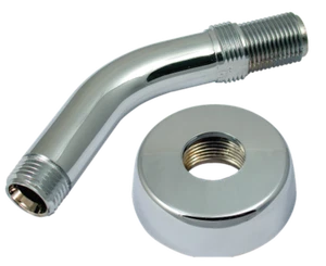 Mobile Home/RV Shower Arm & Flange Chrome Plated 1/2" Threads - Picture 1 of 4