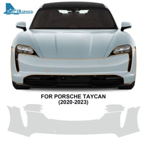 Front Bumper Precut Paint Protection Film Clear PPF For Porsche Taycan 2020-2023 - Picture 1 of 12
