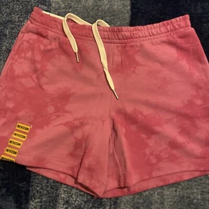 Women 's Member's Mark Tie Dye Pull-On Knit Shorts Pockets Pink Size Medium - Picture 1 of 7