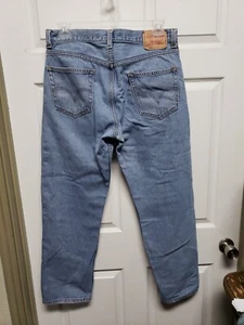 Levi 505 Mens Jeans Tag Size 36 X 32 Actual Size 36 X 31 Blue Regular Fit  - Picture 1 of 10