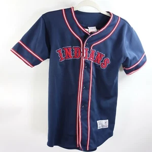 True Fan Cleveland Indians MLB Baseball Jersey Blue Red Trim Size Youth M - Picture 1 of 7