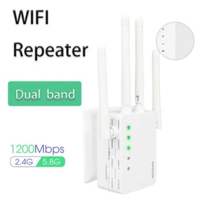 LAN Extensor Dual band 1200M WIFI Repeater wireless signal expansion amplifier - Picture 1 of 8
