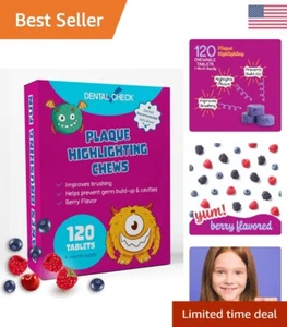 Teeth Coloring Tablets - Plaque Finder Solution - Improves Oral Care - 120 Pack - Picture 1 of 10