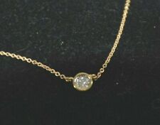 NWT 0.33 CT Genuine Diamonds Solitaire 14K Gold-18" Chain Retail Value $2200