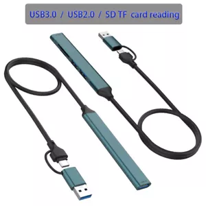 Dock station SD/TF card reader usb hub Splitter Multi Adapter Extension Cable - Picture 1 of 6