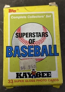 1987 Topps Kaybee Superstars Of Baseball Set 1-33  Super Gloss Card Set MLB HOF - Picture 1 of 5