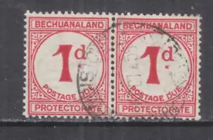 BECHUANALAND, POSTAGE DUE, 1932 ordinary paper, 1d. Carmine, pair, used. - Picture 1 of 1