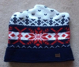 GAP Snowflake Winter HAT CAP, Kids Size S/M Red White & Blue, Inside Sweatband - Picture 1 of 6