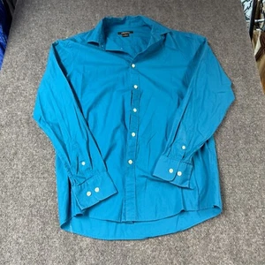 Claiborne Dress Shirt Men's Medium Blue Long Sleeve Collared Essential EUC - Picture 1 of 6