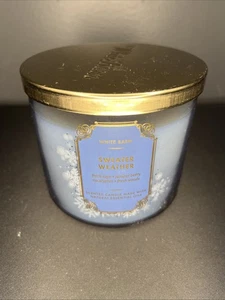 Bath & Body Works SWEATER WEATHER 🍁 3 Wick Candle - Picture 1 of 2