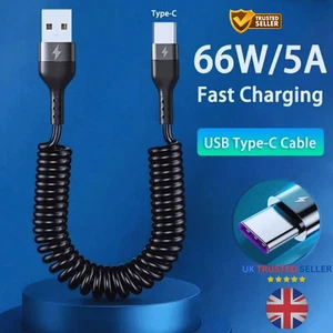 Auto Schnell Lade Feder Teleskop Kabel für Android & iPhone - Bild 1 von 9